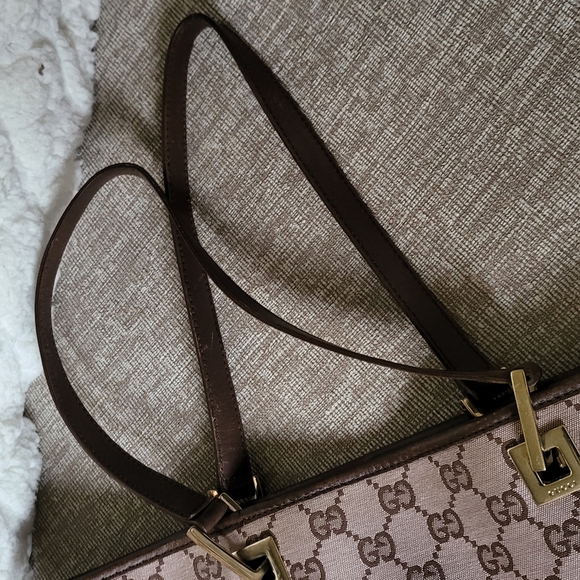 Gucci Shoulder, Tote Bag Brown GG Supreme Gold Hardware Canvas & Leather.. - Picture 13 of 13